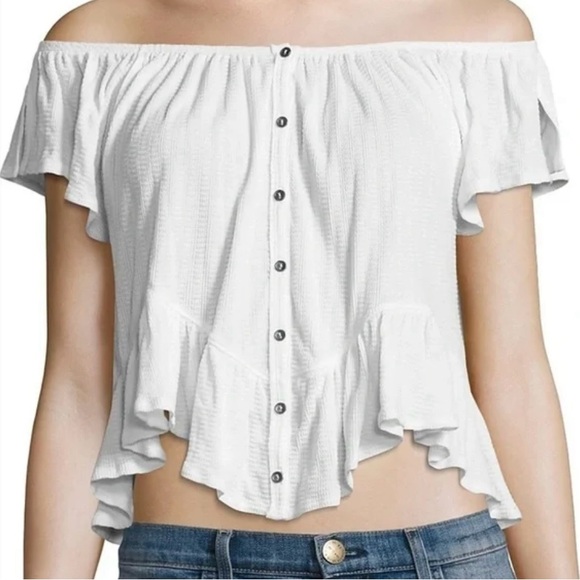 Free People Mint Julep Off the Shoulder Top size XS - Picture 4 of 10